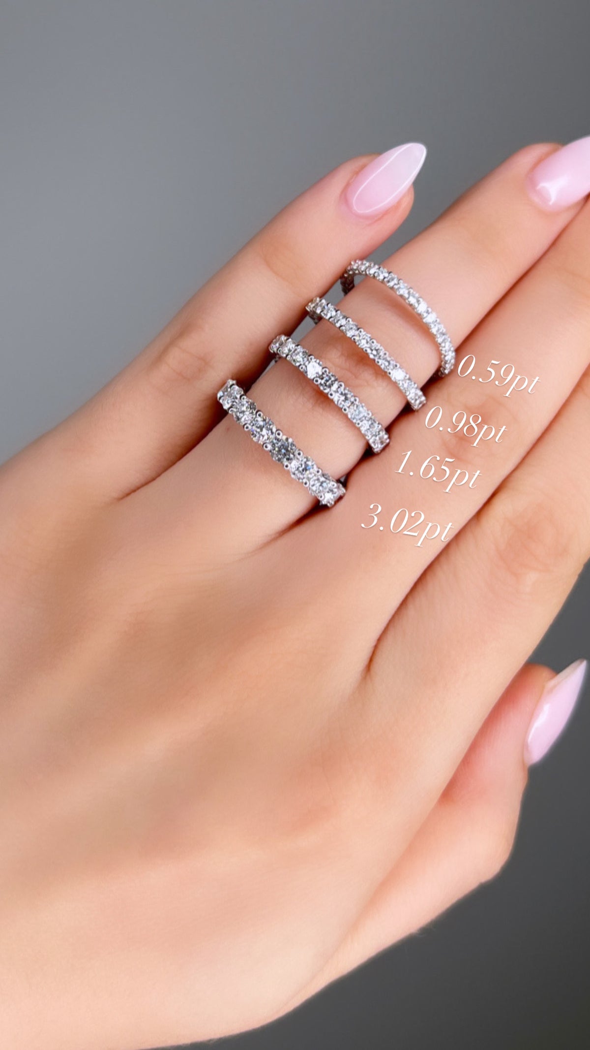 Natural Diamond - Eternity Wedding Band - Shared Bead Setting