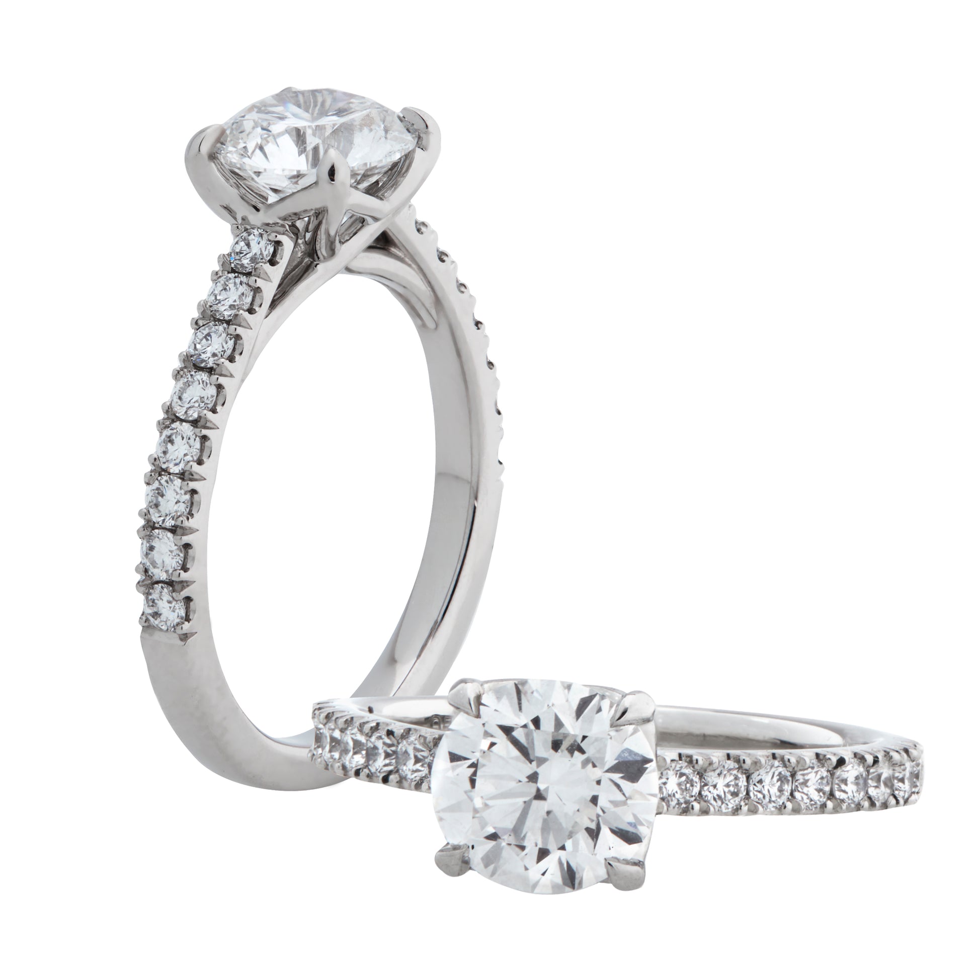 Eleanore - 1.5CT Round Brilliant Solitaire - Diamond Band