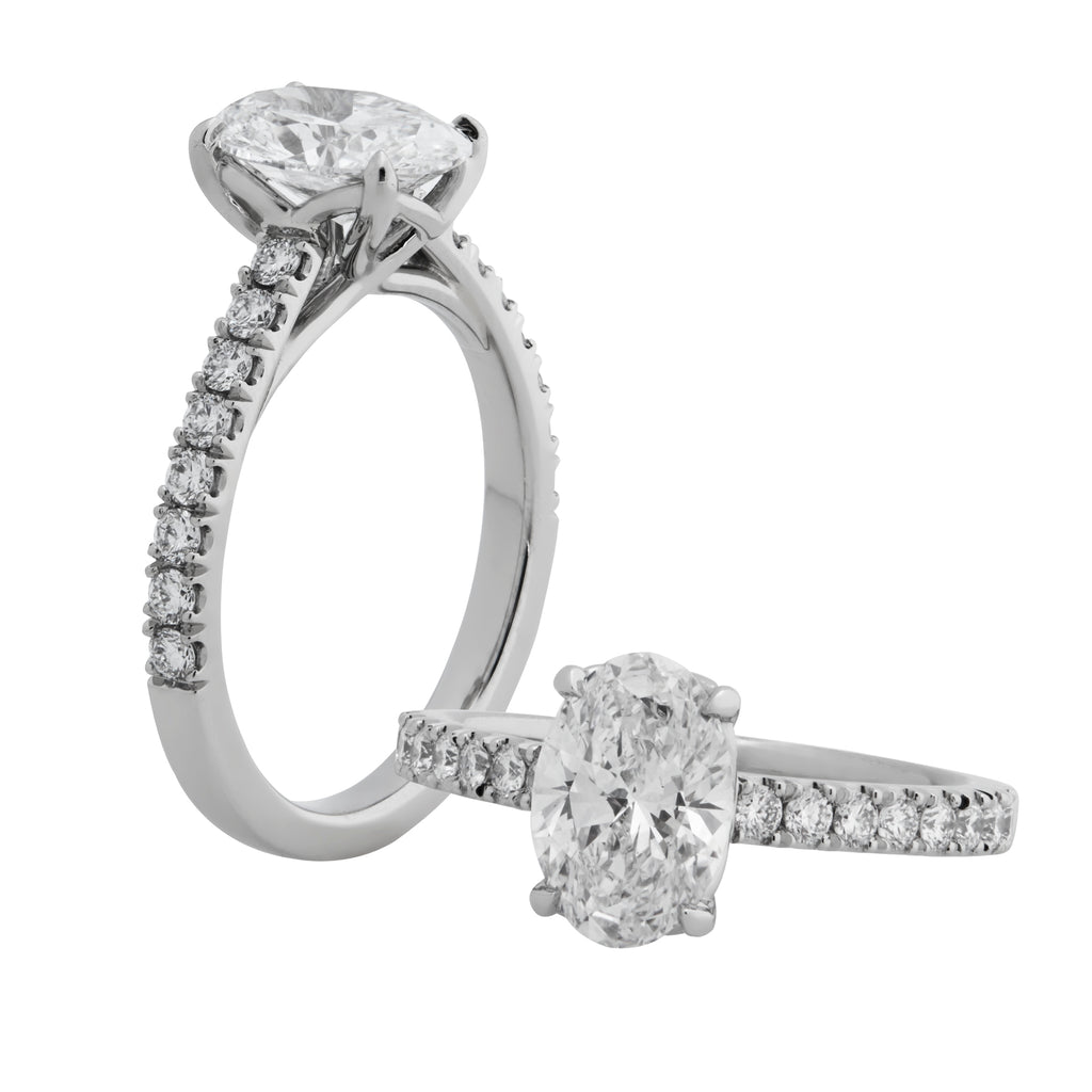 Emmeline - 1.5CT Oval Brilliant Solitaire - Diamond Band