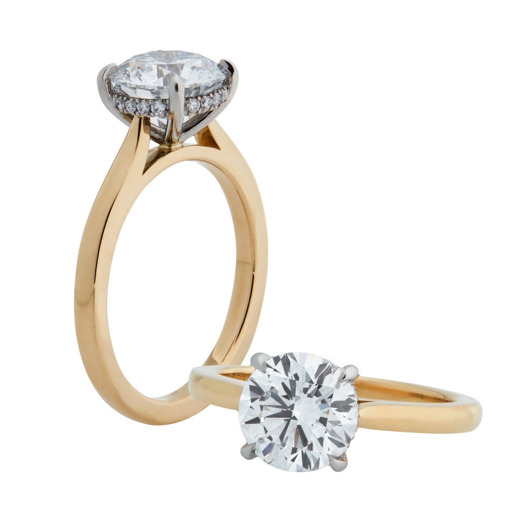 Arabella - 2CT Round Brilliant - Hidden Halo  - Solitaire