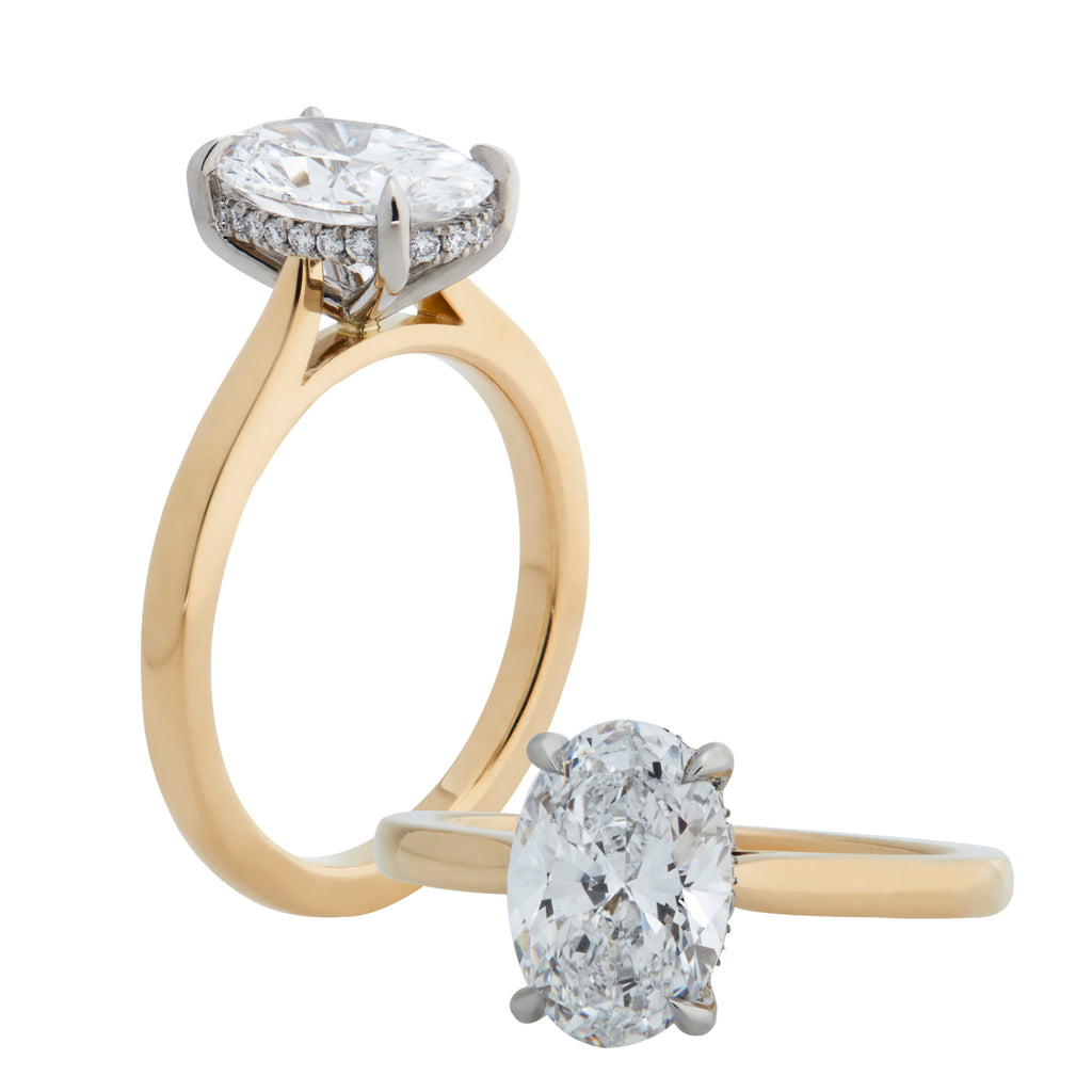 Penelope - 2CT Oval Brilliant - Hidden Halo  - Solitaire