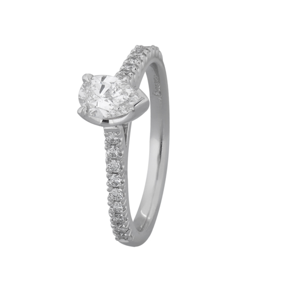 Ella - Pear Shape Brilliant Cut Diamond Setting
