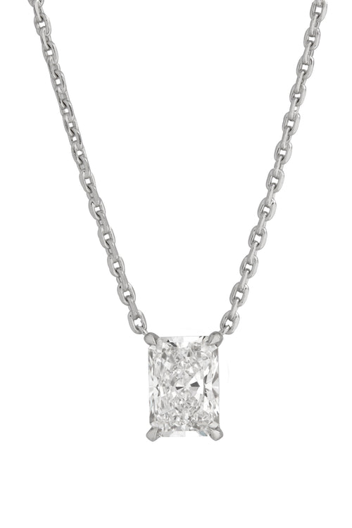 3 Carat Long Radiant Lab Diamond Pendant