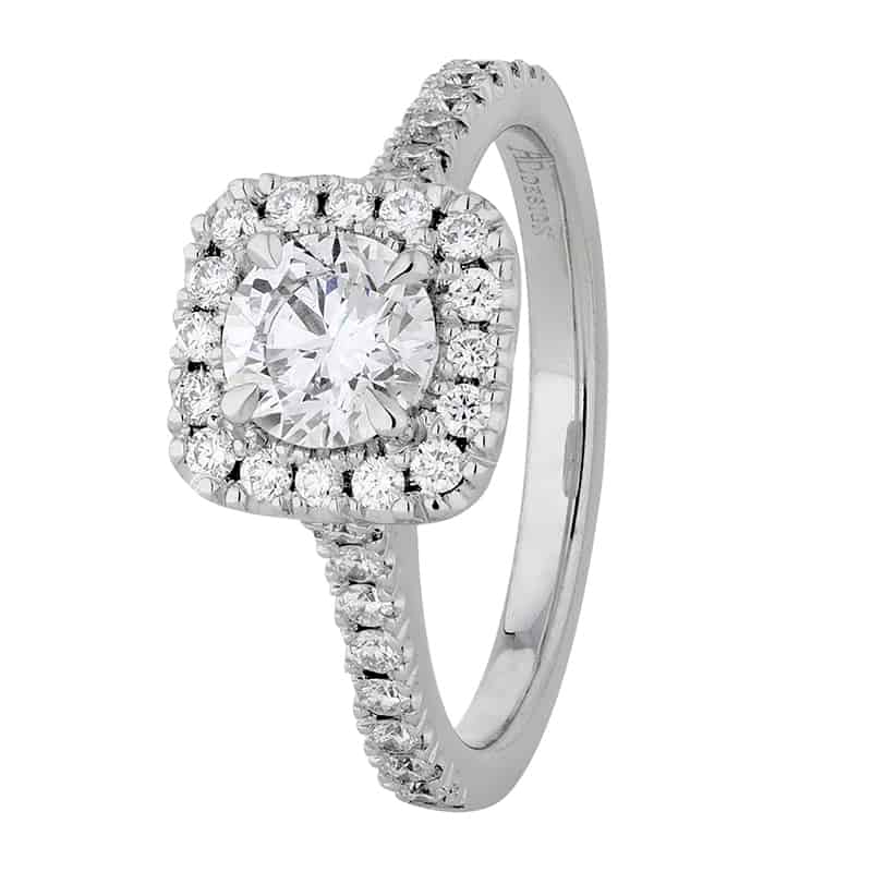 Olivia - Round Brilliant Cut Diamond Cushion Cluster