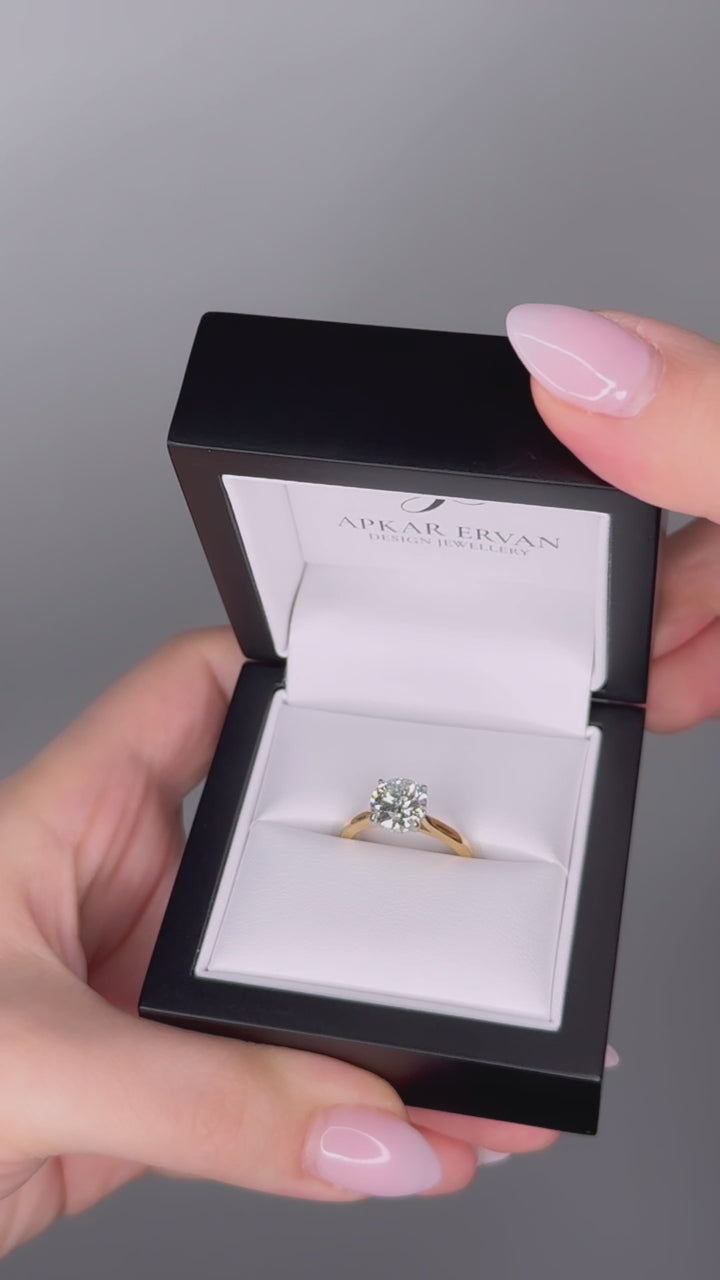 Arabella - 2CT Round Brilliant - Hidden Halo  - Solitaire