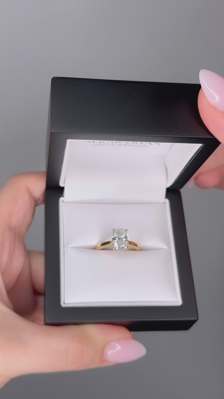 Penelope - 2CT Oval Brilliant - Hidden Halo  - Solitaire