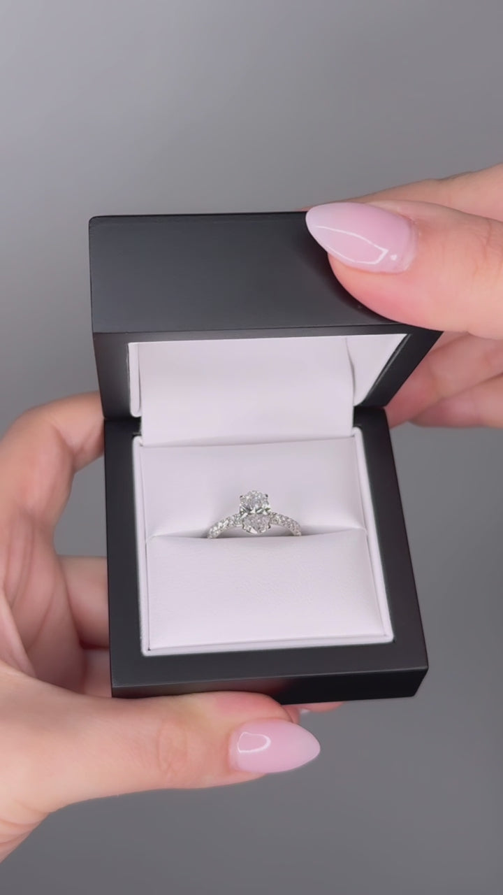 Emmeline - 1.5CT Oval Brilliant Solitaire - Diamond Band